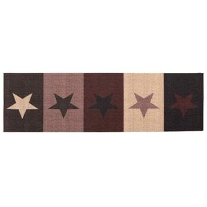 vidaXL Kuhinjski Tepih crvene zvijezde 150 x 45 cm 100% poliamid