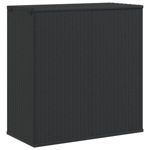 vidaXL Kutija za vrtne jastuke od PE ratana 100 x 49 x 103,5 cm crna