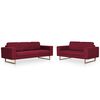 vidaXL 2-dijelni set sofa od tkanine crvena boja vina