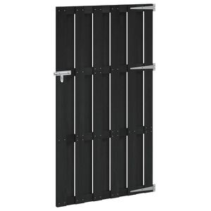 vidaXL Vrtna vrata 100 x 180 cm WPC i aluminij Crna