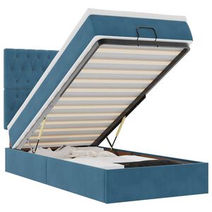 vidaXL Okvir kreveta s madracima tamnoplavi 90x190cm bar&scaron;unasti