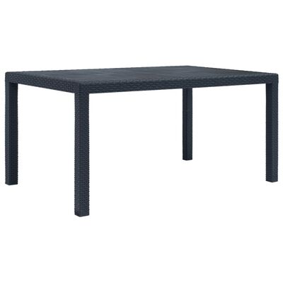 vidaXL Vrtni stol antracit 150 x 90 x 72 cm plastika s izgledom ratana