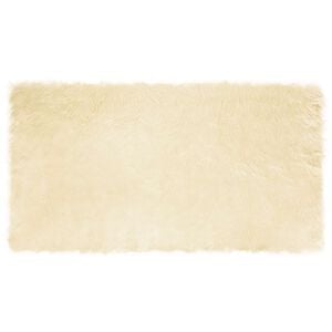 vidaXL Tepih od umjetne ovčje kože TAFALLA Krem 60 x 110 cm Poliester