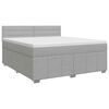 vidaXL Boxspring krevet s madracem Svjetlosiva 160 x 200 cm Tkanina