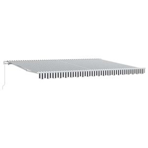 vidaXL Tenda na ručno uvlačenje antracit i bijela 450 x 300 cm