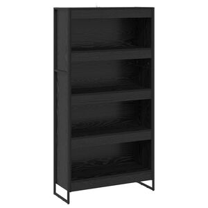 vidaXL Ormarić za knjige 80 x 30 x 155 cm Konstruirano drvo Crni hrast