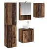 vidaXL Set ormarića za kupaonicu 5 pcs Staro drvo 50 x 14,5 x 70 cm