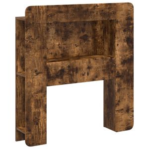 vidaXL Glava kreveta s ormarićem Dimljeni hrast Konstrukcijsko drvo