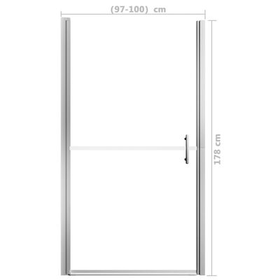 vidaXL Vrata za tuš od mutnog kaljenog stakla 100 x 178 cm