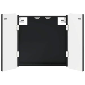 vidaXL Kabinet za mete ZWOLLE Crna 52,5 x 10,5 x 57,5 cm