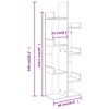 vidaXL Ormarić za knjige boja betona 48x25,5x140 cm konstruirano drvo