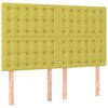 vidaXL Krevet box spring s madracem LED zeleni 140x200 cm od tkanine