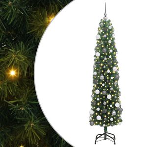 vidaXL Umjetno božićno drvce Zelena 180 cm PVC i čelik i plastika