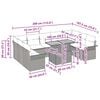vidaXL Sjedeća garnitura za vrt s pohranom 10 pcs Crna Poli ratan