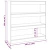 vidaXL Ormarić za knjige / sobna pregrada bijeli 100 x 30 x 103 cm