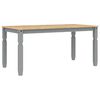 vidaXL Blagovaonski stol Corona sivi 160x80x75 cm od masivne borovine