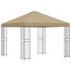 vidaXL Gazebo 3 x 3 m Bež Poliester i čelik 190 gsm