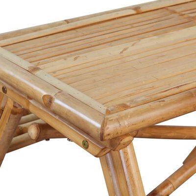 vidaXL Stol za piknik od bambusa 120 x 120 x 78 cm