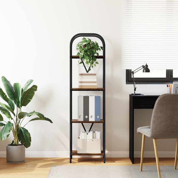 vidaXL Polica Dimljeni hrast 40 x 30 x 146 cm Konstruirano drvo