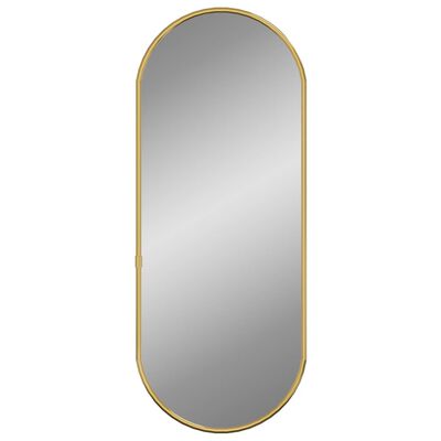 vidaXL Zidno ogledalo zlatno 60 x 25 cm ovalno