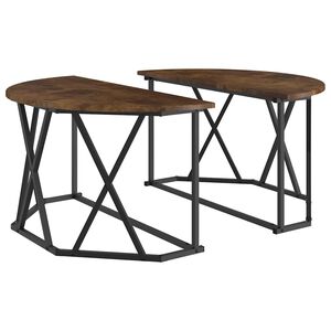 vidaXL Kava Stol Dimljeni hrast 80 x 80 x 42 cm