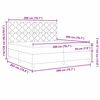 vidaXL LED Box Spring Krevet Sivo-smeđa 200 x 200 cm tkanina