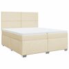 vidaXL Krevet s oprugama i madracem krem 200 x 200 cm od tkanine