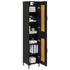 vidaXL Highboard Crni hrast 34,5 x 34 x 180 cm Konstruirano drvo