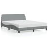 vidaXL Okvir za krevet Dover svjetlosivi 152x203 cm od tkanine