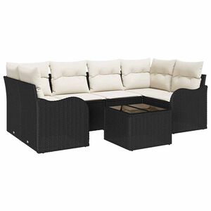 vidaXL Sjedeća garnitura za vrt Crna 55 x 55 x 37 cm poliratan