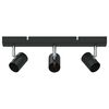vidaXL Stropni reflektor s reflektorima Crna 38 x 6,5 x 11,5 cm Metal