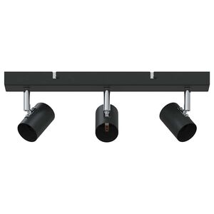 vidaXL Stropni reflektor s reflektorima Crna 38 x 6,5 x 11,5 cm Metal
