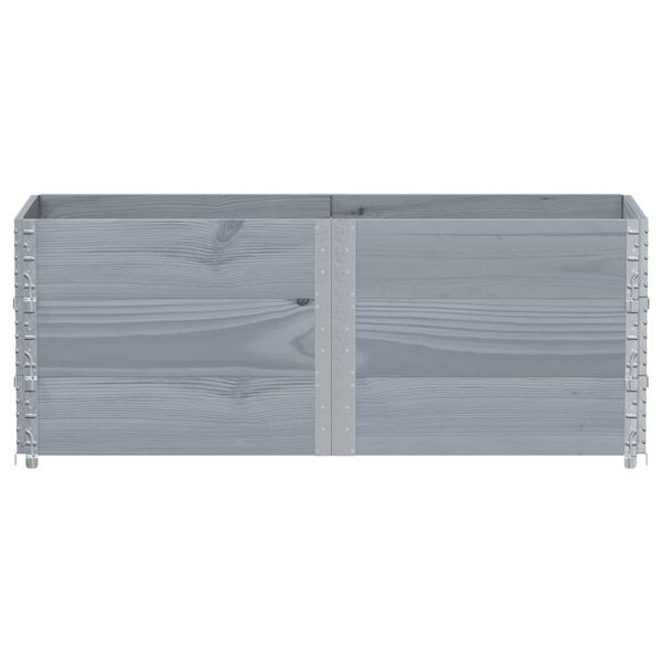 vidaXL Vrtna sadilica siva 150x50 cm od masivne borovine