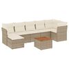 vidaXL 8-dijelni set vrtnih sofa od poliratana s jastucima bež