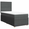 vidaXL Krevet s oprugama i madracem tamnosivi 90x200 cm od tkanine