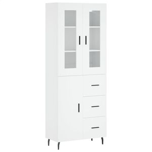 vidaXL Visoka komoda bijela 69,5x34x180 cm konstruirano drvo