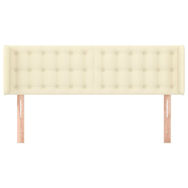 vidaXL Uzglavlje s u&scaron;ima krem 147x16x78/88 cm od od umjetne kože