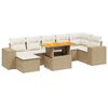 vidaXL 8-dijelni set vrtnih sofa od poliratana s jastucima bež