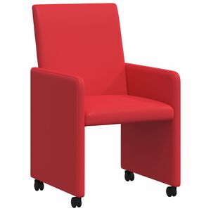 vidaXL Blagovačke stolice s kotačima 2 pcs Crvena 57 x 66 x 94 cm