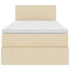 vidaXL Krevet s madracem i skladi&scaron;tem s madracem Krema 90 x 190 cm