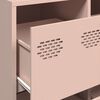 vidaXL Komoda ružičasta 135x39x73,5 cm hladno valjani čelik