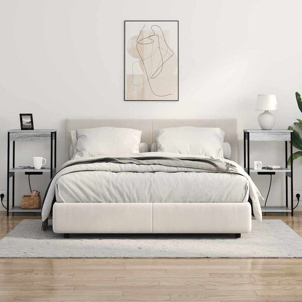 vidaXL Noćni ormar Siva Sonoma 41 x 31 x 76 cm Konstruirano drvo