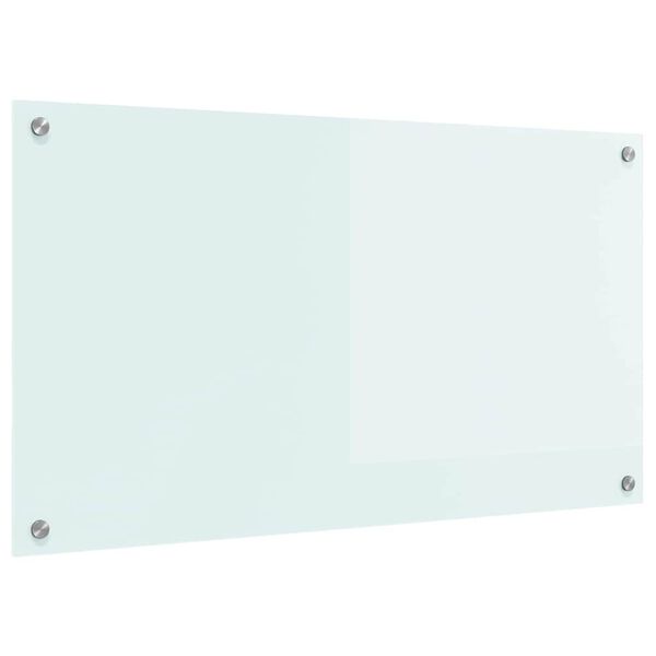 vidaXL Kuhinjski zaštita Bijelo 90 x 50 cm Staklo otporno na udarce