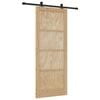 vidaXL Klizna vrata ORKDAL Prirodna 86 x 211 cm Masivna borovina