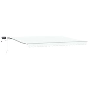 vidaXL Povlačivi tende Bijela 450 &times; 300 cm Tkanina i Aluminij