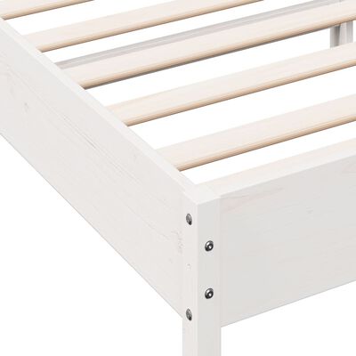 vidaXL Okvir kreveta s uzglavljem bijeli 75x190 cm od borovine