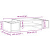 vidaXL Stalak za monitor s pohranom crni 70x27x15 cm konstruirano drvo
