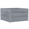 vidaXL Vrtna sadilica siva 100x100 cm od masivne borovine