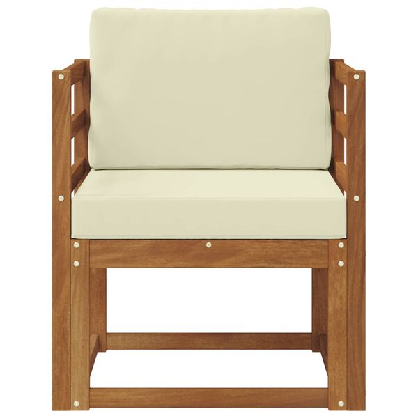 vidaXL Set vanjskih sofa Čvrsto drvo akacije i poliester Prirodna