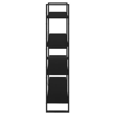 vidaXL Ormarić za knjige s 4 razine crni 100 x 30 x 140 cm od iverice